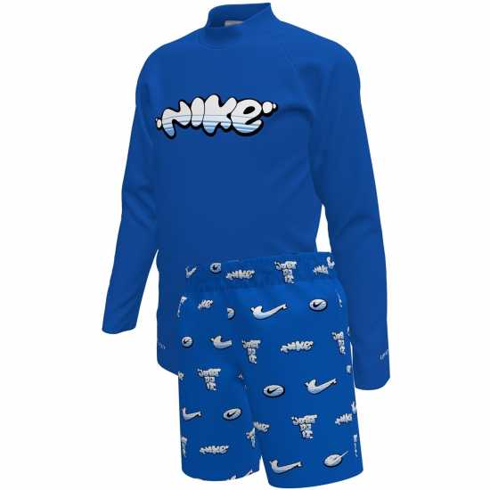 Nike Горнище С Дълъг Ръкав Swim Set  Swim Set Little Kids (Boys) Long Sleeve Top & Short Set  