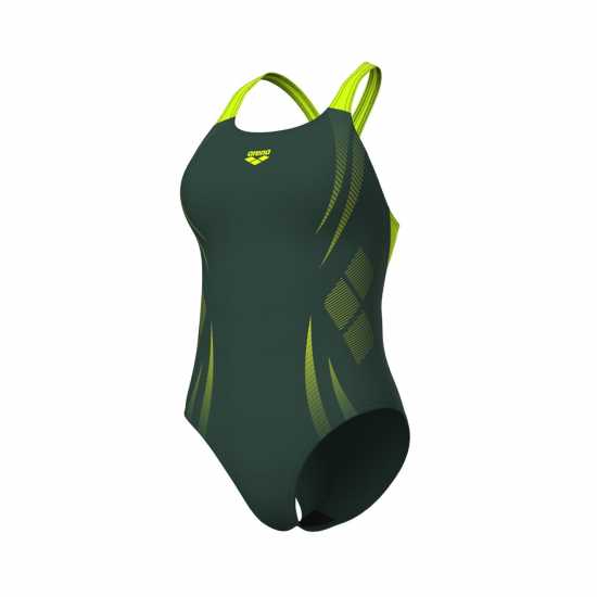 Arena Poseidonia Swim Ld51 Зелено/Лайм Дамски бански