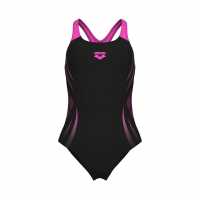 Arena Poseidnia Swim Jn51 Черно/Розово Бански за момичета