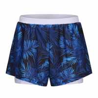 Slazenger 2 In 1 Swim Short Women Бяло/Листопаден AOP 