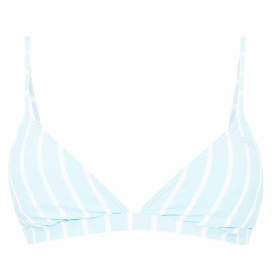Roxy Дамско Горнище На Бански Fixed Triangle Bikini Top Ladies Cool Blue/Strp Дамски бански
