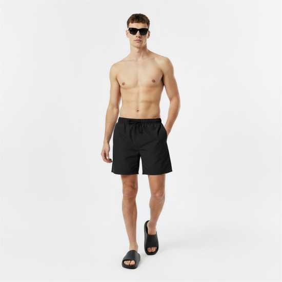 Мъжки Плувни Шорти Jack Wills Mid-Length Swim Shorts Mens Черно 