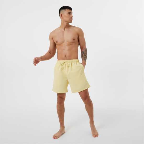 Jack Wills Eco-Friendly Mid-Length Swim Shorts Butter Yellow Мъжки къси панталони