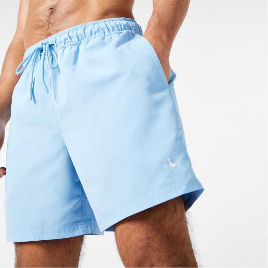 Jack Wills Eco-Friendly Mid-Length Swim Shorts Pale Blue Мъжки къси панталони