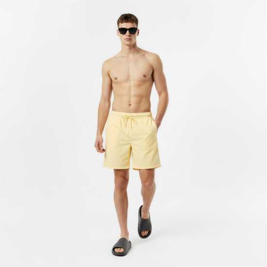 Мъжки Плувни Шорти Jack Wills Mid-Length Swim Shorts Mens Меко жълто 