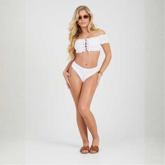 Brave Soul Brave Womens Bikini Tops White 