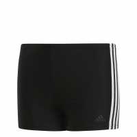 Adidas Боксерки Момчета Classic 3-Strips Swim Boxers Junior Boys Черно/Бяло Детски бански и бикини