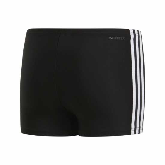 Adidas Боксерки Момчета Classic 3-Strips Swim Boxers Junior Boys Black/White - Детски бански и бикини