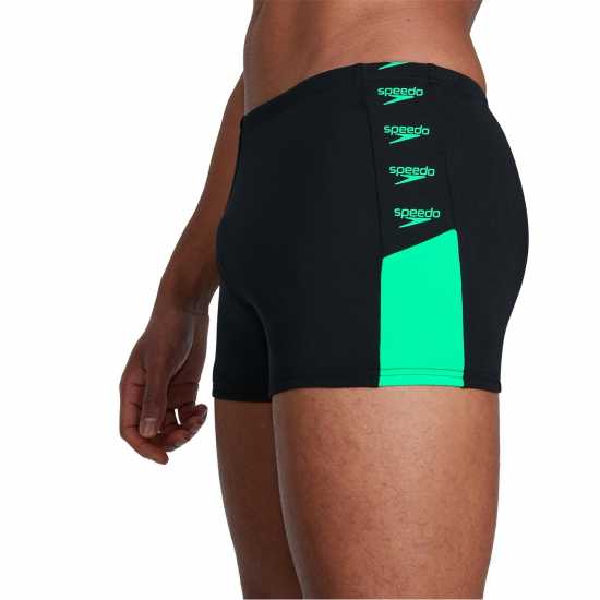 Speedo Мъжки Шорти Bm Logo Aquashorts Mens Black/Green Мъжки къси панталони
