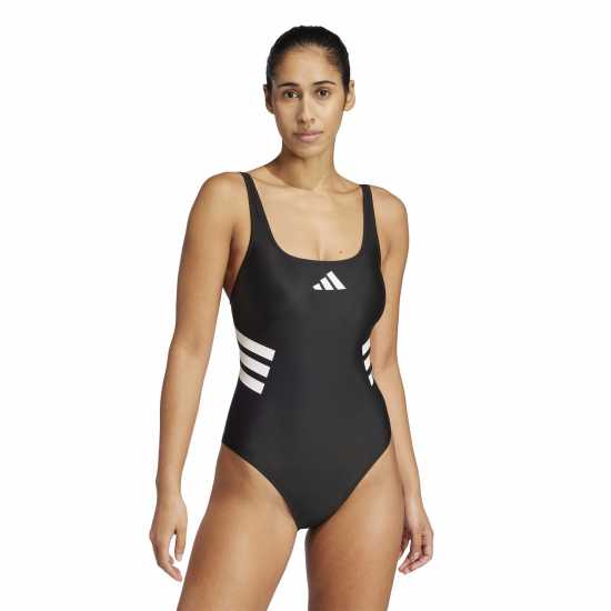 Дамски бански Adidas 3-Stripes U-Back Swimsuit Womens Adidas 3-Stripes U-Back Swimsuit Womens Дамски бански