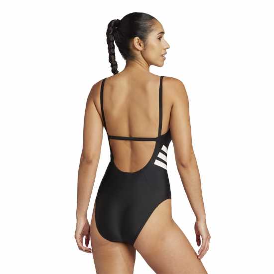 Дамски бански Adidas 3-Stripes U-Back Swimsuit Womens Adidas 3-Stripes U-Back Swimsuit Womens Дамски бански