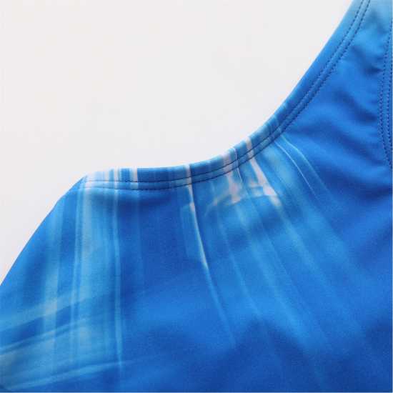 Slazenger Muscle-Back Suit With Strobe Print Juniors  