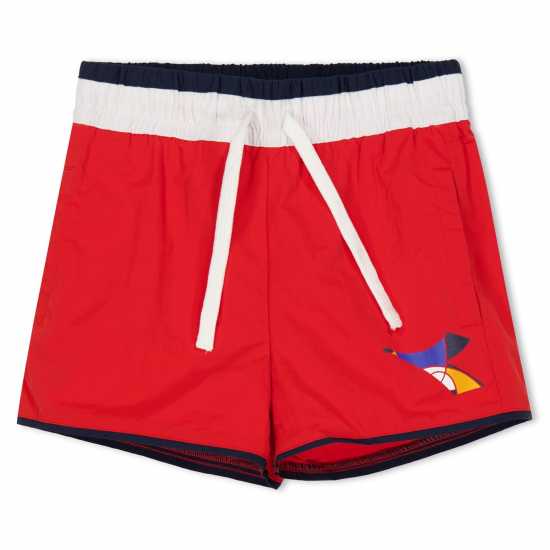 Diadora Ju.beach Short Fregio Juniors Red Frieze 