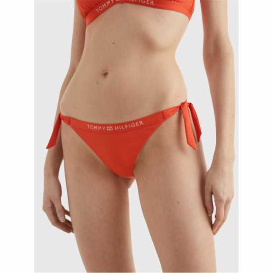 Tommy Hilfiger Side Tie Bikini Deep Orange Holiday Essentials