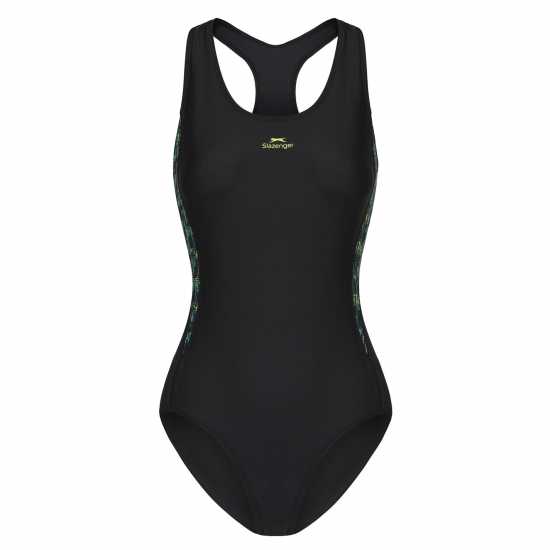 Дамски бански Slazenger Pl Racerback Womens Черно/Зелено Slazenger Pl Racerback Womens Черно/Зелено Дамски бански