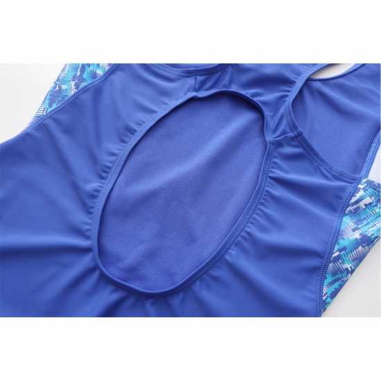 Slazenger Pl Racerback Womens Синьо/Синьо Дамски бански