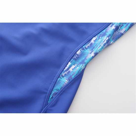 Slazenger Pl Racerback Womens Синьо/Синьо Дамски бански