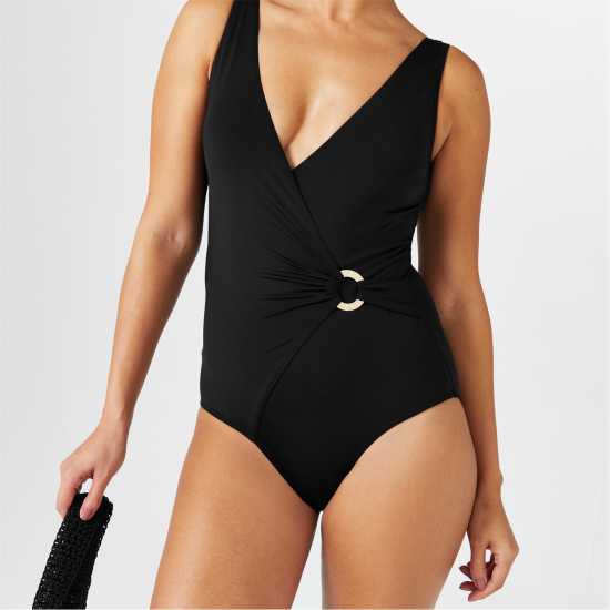 Biba Wrap Swimsuit Black - Holiday Essentials