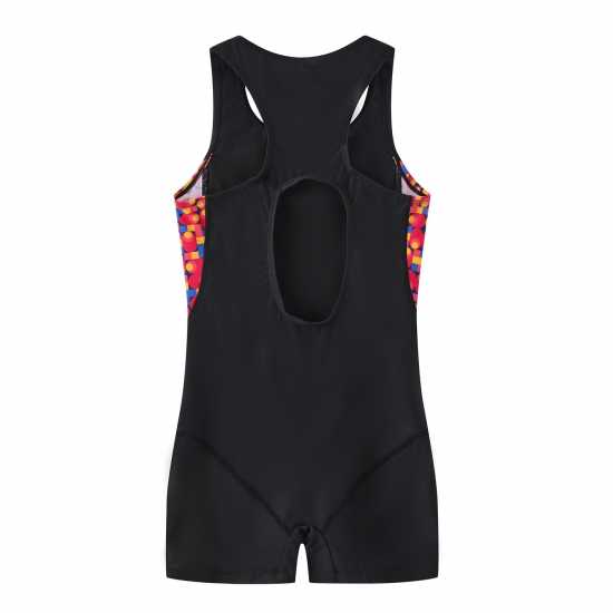 Slazenger Pl Boyleg Junior Girls Черно/Зелено Детски бански и бикини