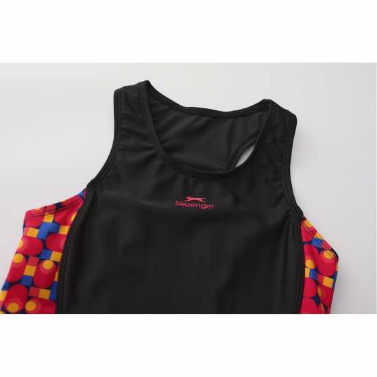 Slazenger Pl Boyleg Junior Girls Черно/Зелено Детски бански и бикини