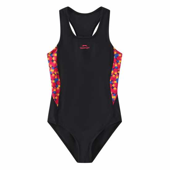 Детски бански и бикини Slazenger Pl Racerback Junior Girls Черно/Зелено Slazenger Pl Racerback Junior Girls Черно/Зелено Детски бански и бикини
