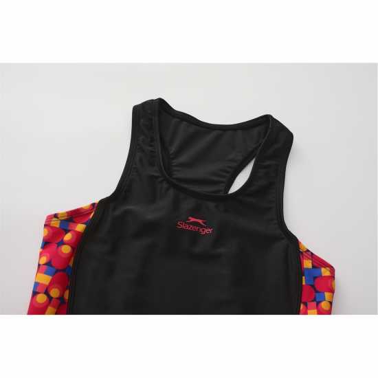 Детски бански и бикини Slazenger Pl Racerback Junior Girls Черно/Зелено Slazenger Pl Racerback Junior Girls Черно/Зелено Детски бански и бикини