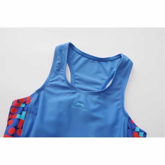 Slazenger Pl Racerback Junior Girls Синьо/Синьо Детски бански и бикини