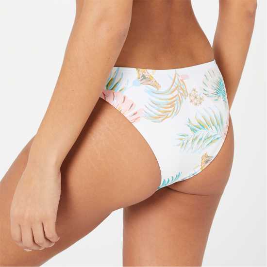 Roxy Дамско Долнище На Бански Moderate Bikini Bottoms Ladies White/Print Дамски бански