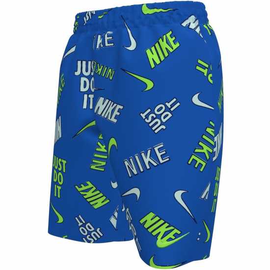Nike Swim Breaker Outline Aop  Swim Breaker Big Kids (Boys) 7 Brief-Lined Volley Short  