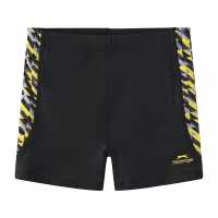 Slazenger Pl Boxer Junior Boys Черно/Жълто Детски бански и бикини