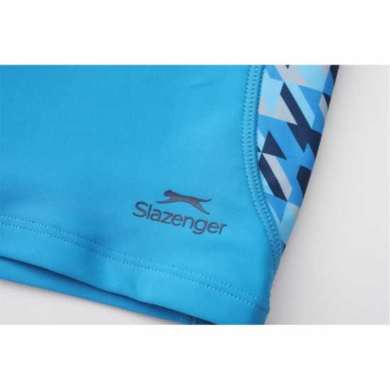 Детски бански и бикини Slazenger Pl Boxer Junior Boys Синьо/Бяло Slazenger Pl Boxer Junior Boys Синьо/Бяло Детски бански и бикини
