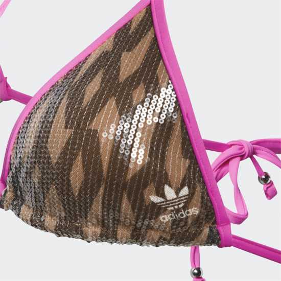 Adidas Originals Sequin Monogram Bikini Top Womens  