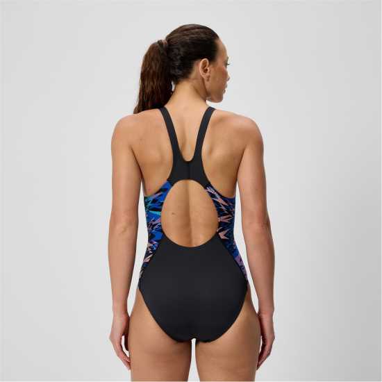 Speedo Women's Hb Splice Mb One Piece Swimsuit Ant/Pink Speedo Women's Hb Splice Mb One Piece Swimsuit Ant/Pink
