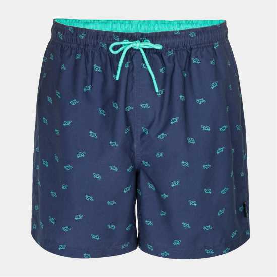 Hot Tuna Men's Above The Knee 2 Pockets Swim Shorts Navy Sml Logo 
