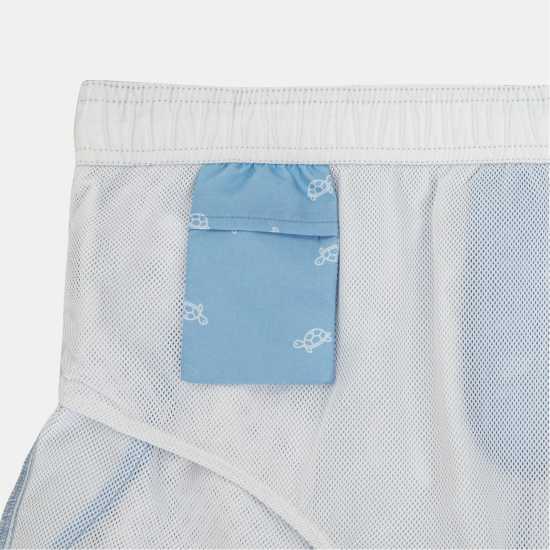 Hot Tuna Men's Above The Knee 2 Pockets Swim Shorts Blue Sml Logo 