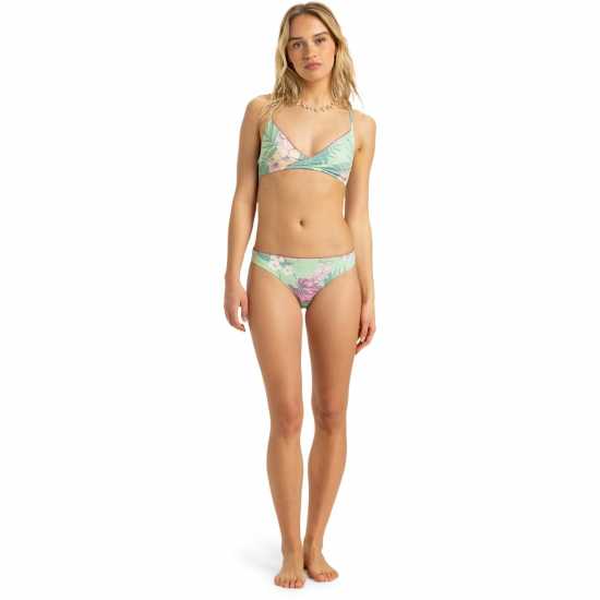 Roxy Sun Protection Tri-Fold Bikini Tops Зелено/Кафяво 