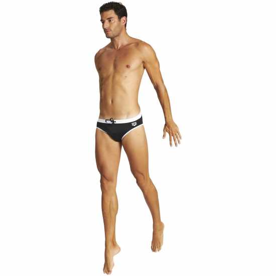 Arena Swim Brief Fundamentals Borders Black White Arena Swim Brief Fundamentals Borders Black White