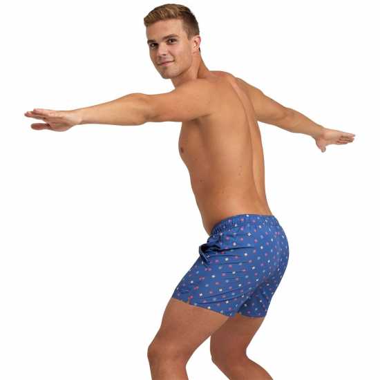 Arena Allover Beach Shorts Сиво синьо 