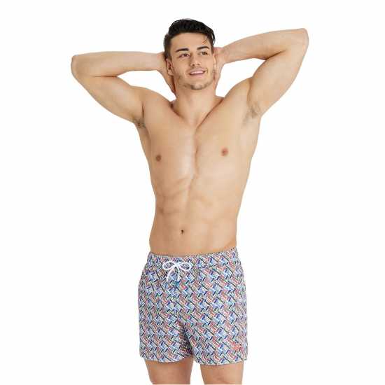 Arena Men Beach Shorts Allover Бяло Многоцветно Arena Men Beach Shorts Allover Бяло Многоцветно
