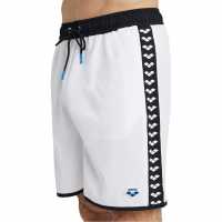 Arena Unisex Bermuda Team Stripe White Black 