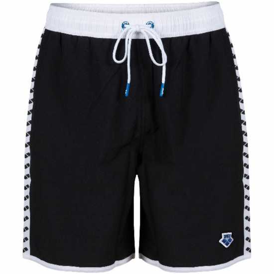 Arena Unisex Bermuda Team Stripe Black White 