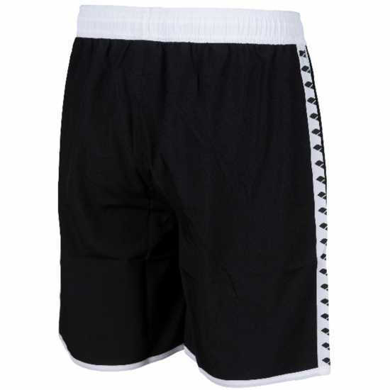 Arena Unisex Bermuda Team Stripe Black White 