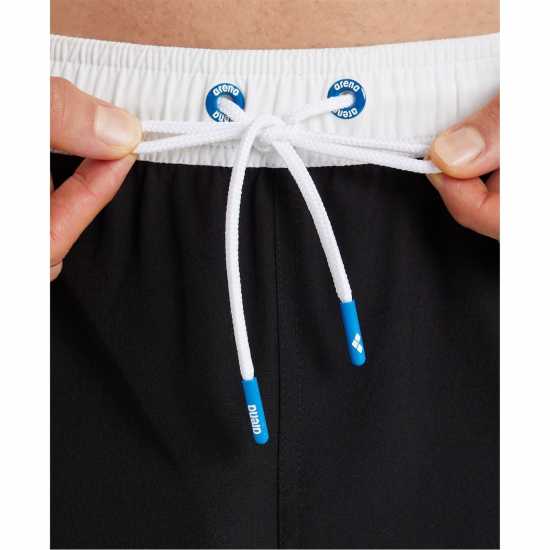 Arena Unisex Bermuda Team Stripe Black White 