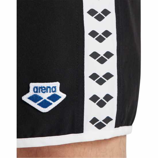 Arena Unisex Bermuda Team Stripe Black White 