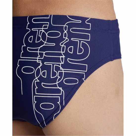 Arena Graphic Swim Briefs Navy White 