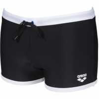 Arena Swim Shorts Fundamentals Borders Black White 