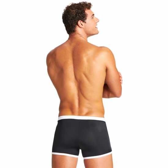 Arena Swim Shorts Fundamentals Borders Black White 