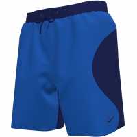 Nike Swim Zip Color Block  Swim Mens 7 Fully Lined Volley Short  