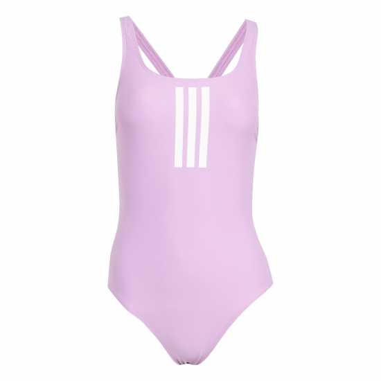 Adidas Mid Swimsuit Womens Purple/White Дамски бански