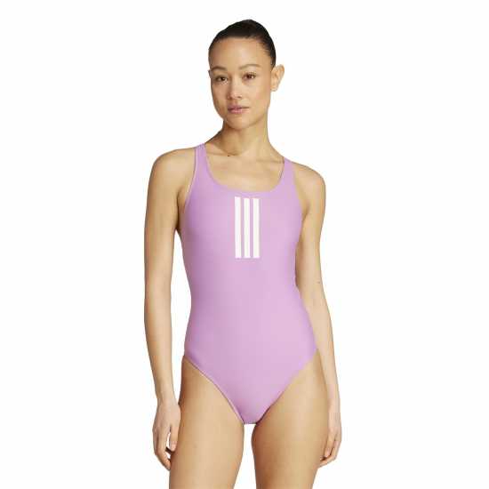 Adidas Mid Swimsuit Womens Purple/White Дамски бански